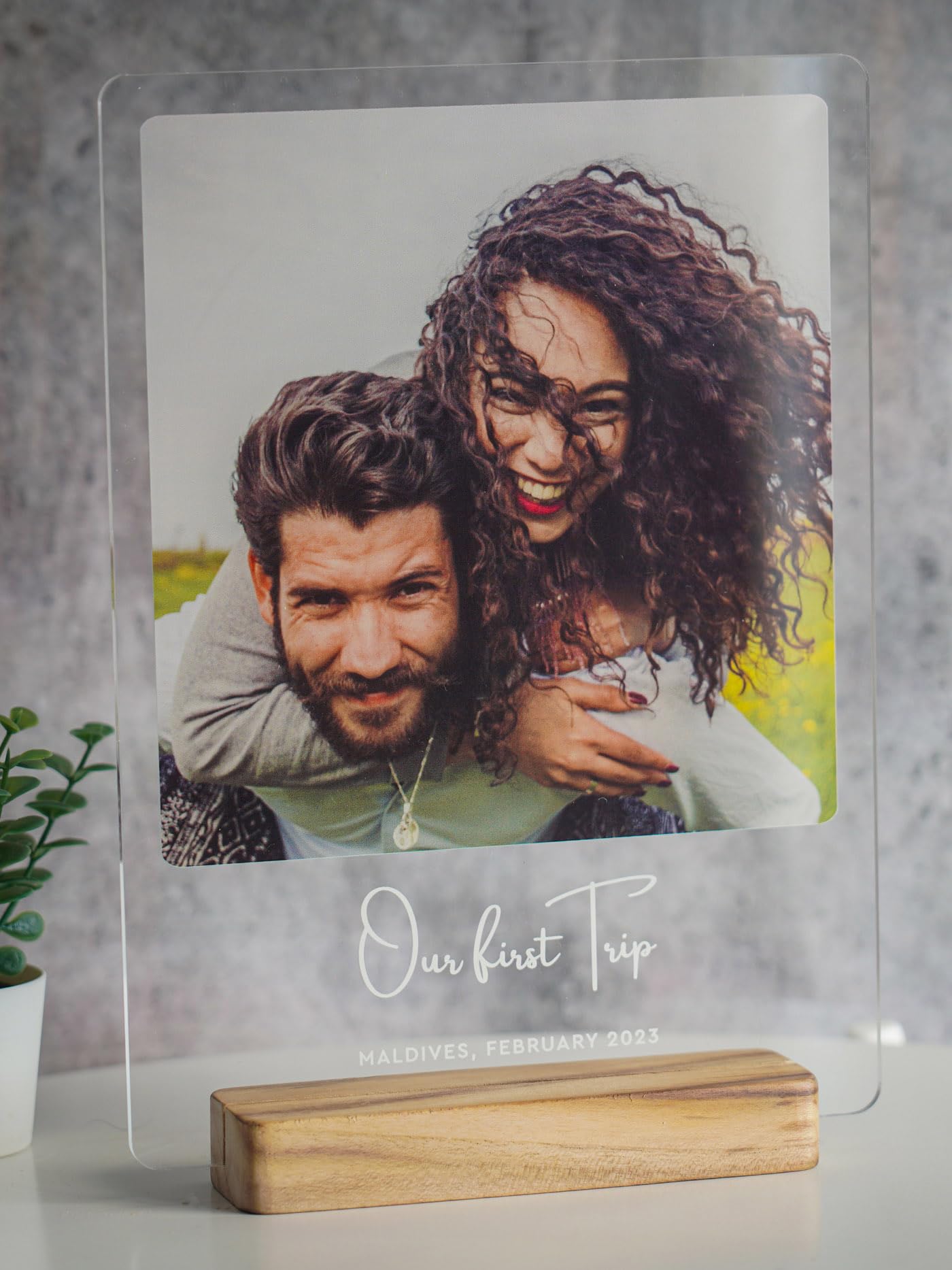 Sponsored Ad - Photo Frame Customised Gift, Personalized Photo, Anniversary, Wedding, Marriage, Birthday Gift (6x5 inch, acrylic)