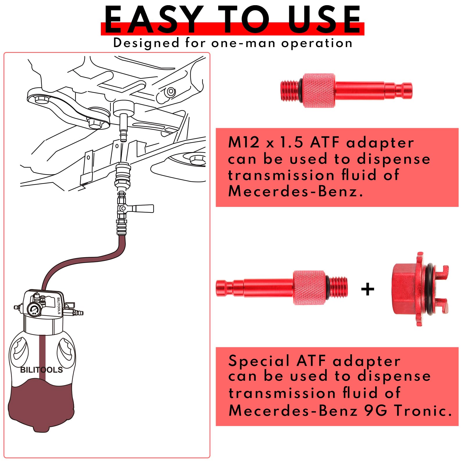 For Mercedes Benz 722.9 ATF Transmission Fluid Fill Adapter - Foto 7