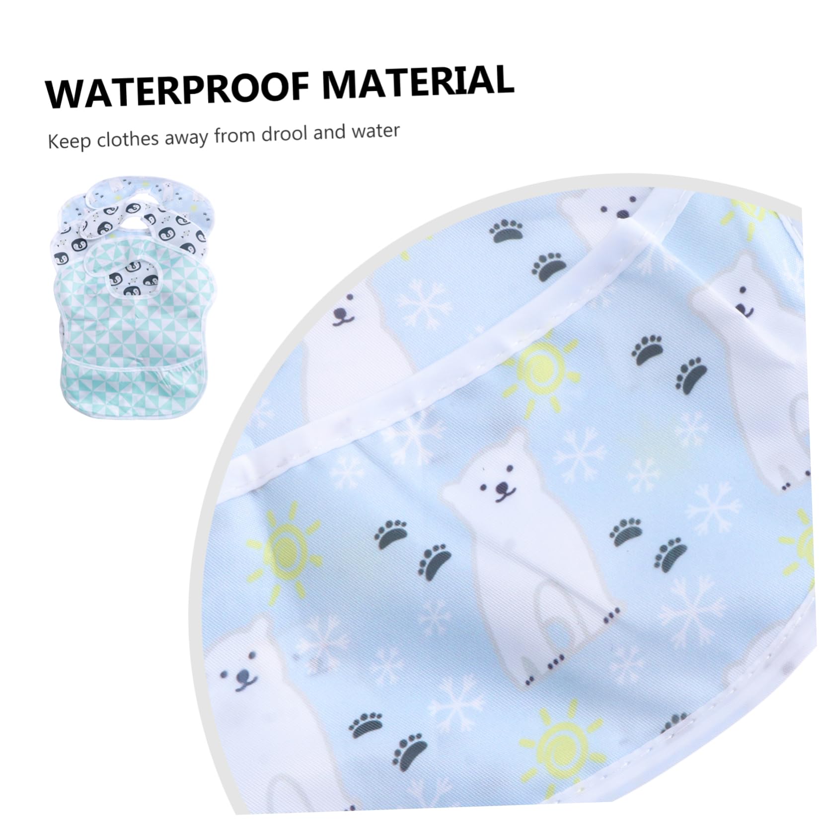 Abaodam 9piezas Babero Para Bebés Diseño De y Pingüino Toallas De Saliva Detachables Para Comidas y Protección De Ropa Accesorio