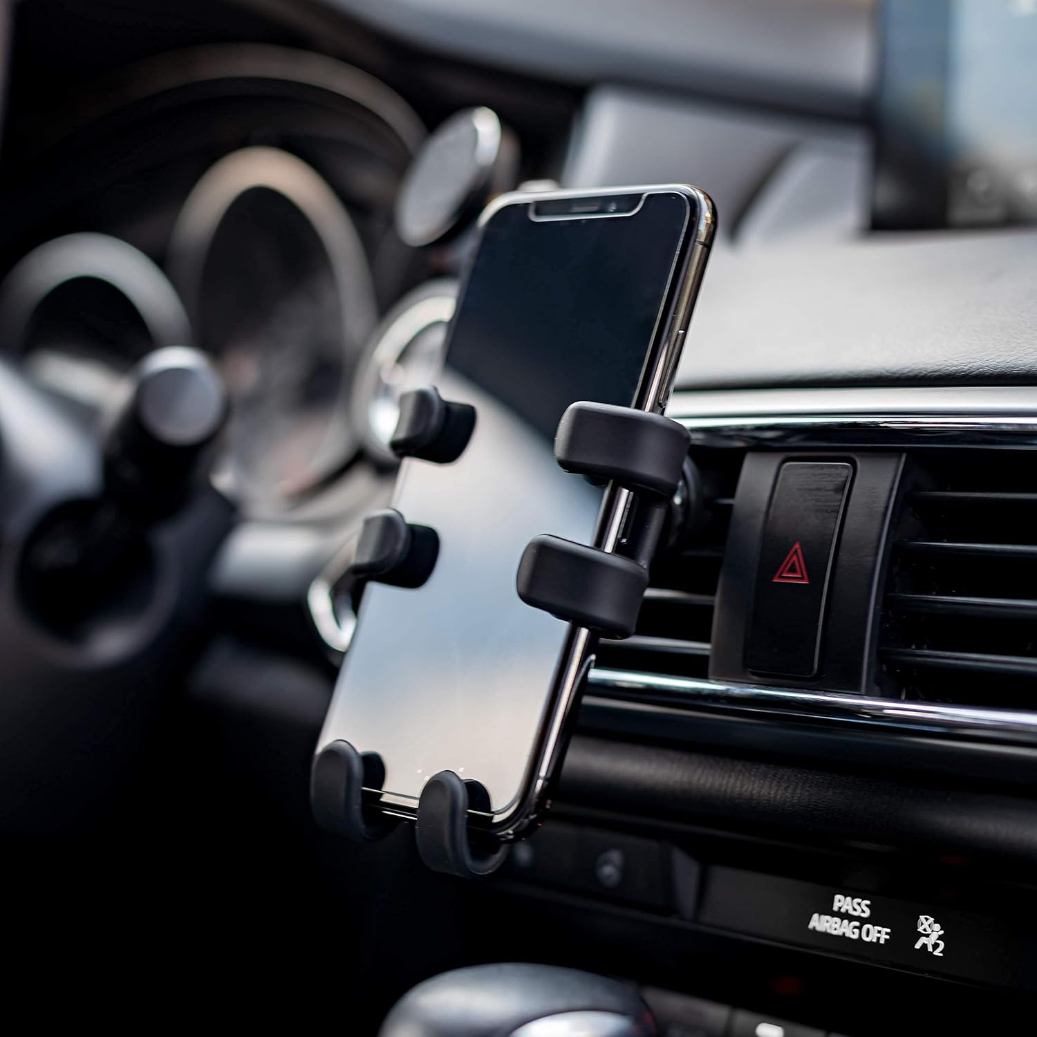Alpena Hug Buddy Air Vent Universal Car Cell Phone Holder, Adjustable, Mount Compatible with iPhone, Samsung Galaxy, LG, Google, Nexus 5X, and Most Smartphones, OG Black