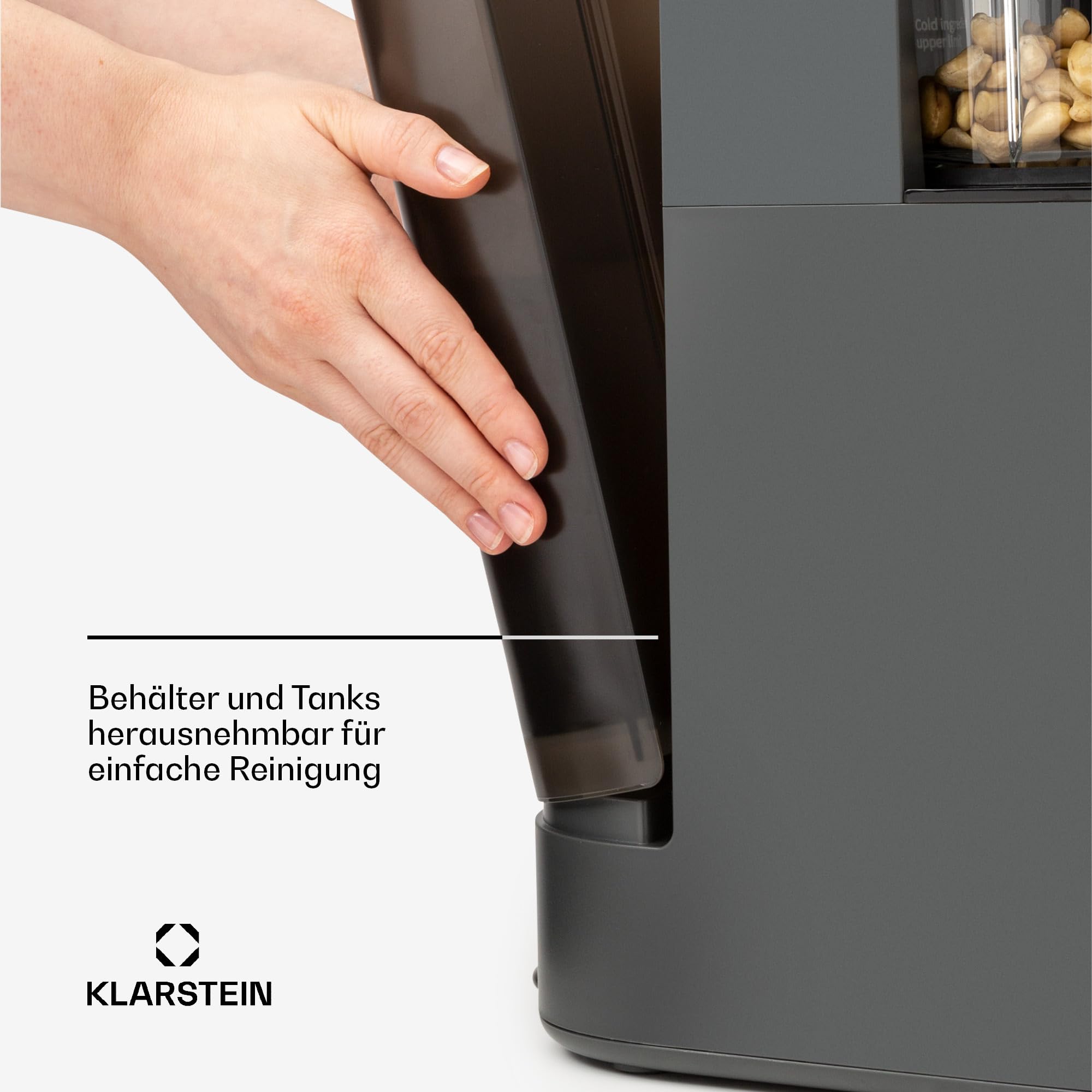 Klarstein Mixer, Standmixer mit 300 Motor- und 1250 Watt Heizleistung, Hochleistungsmixer für Pflanzenmilch Zubereitung, Smoothie Mixer mit 360° Heiztechnologie, 30.000 U/min, Touchscreen, Schwarz