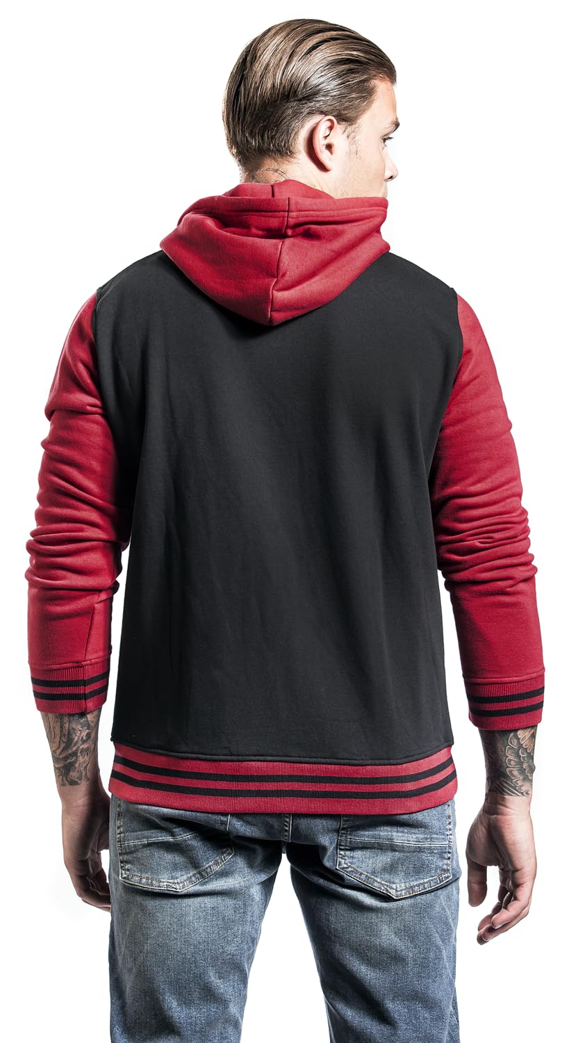 RED by EMP Herren schwarz-rote Kapuzenjacke