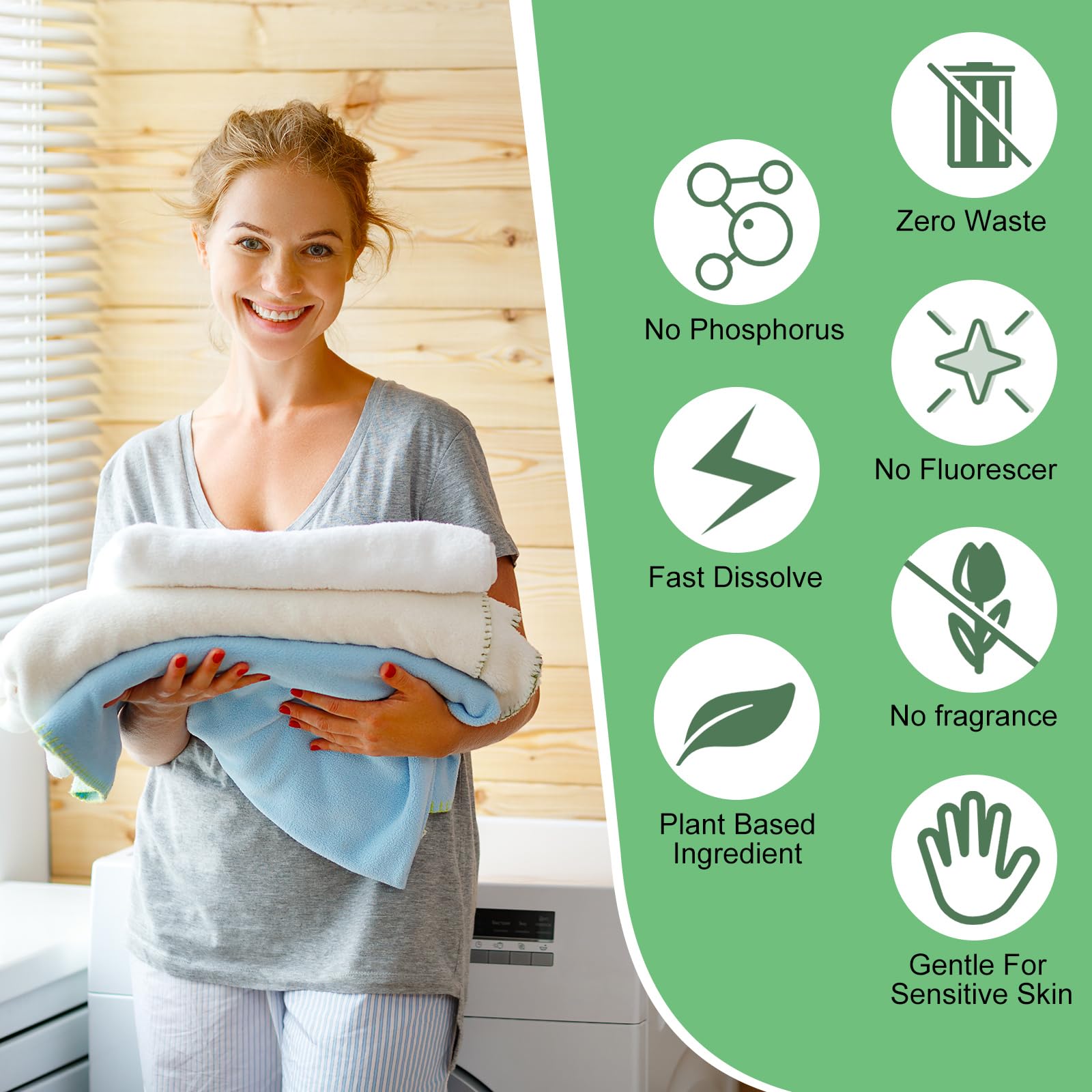 Loopeer 600 hojas de detergente para lavandería, hojas de lavandería a granel, sin fugas, hojas de jabón antisensibles, sin líquido, tiras de suministros de lavandería para el hogar y dormitorio (sin