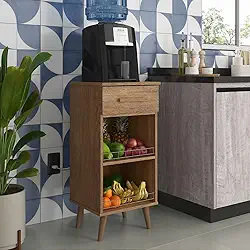 Balcão Fruteira Suporte para Galão Agua Bebedouro Armário Fenix Pé Palito (Canela)