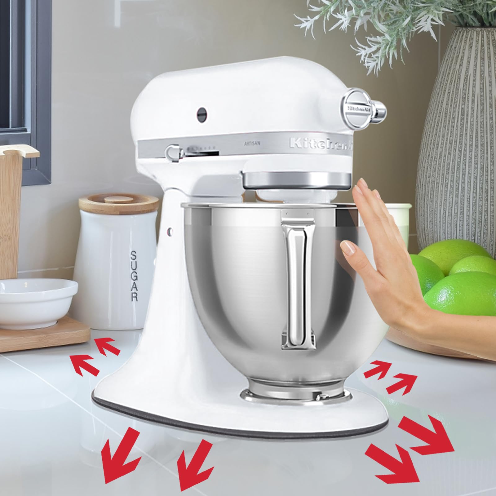 Deska Ślizgowa do Robota KitchenAid 4,3L - 4,8L, Podkładka Pod Mikser, Mata Ślizgowa do Robota Kuchennego, Mata Ułatwiająca Przesuwanie Urządzeń Kuchennych