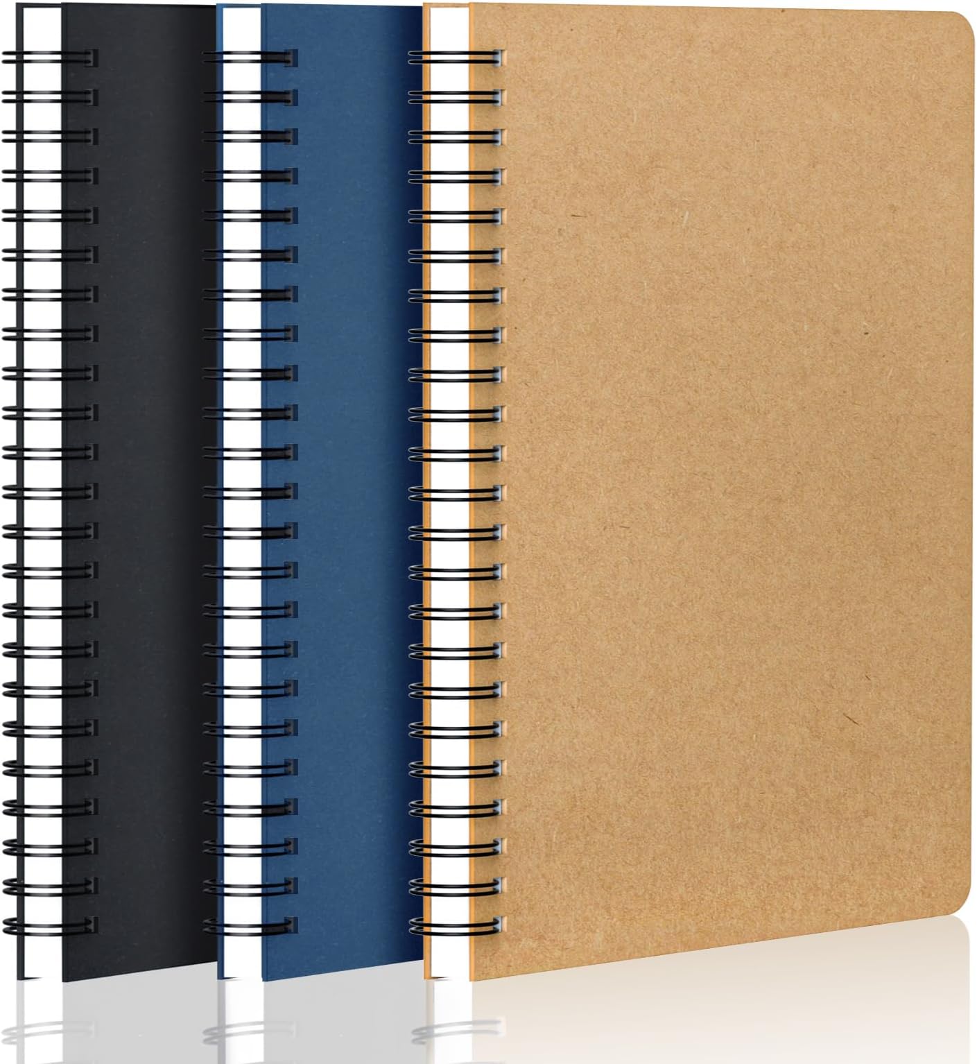 EUSOAR Spiral Notebook, 3 Packs A4 11" x 8-1/2" Large Journal, 120Pages/ 60Sheets College Ruled Paper for Note Taking, Sketchbook for Work Office School Student Supplies Traveling Diary