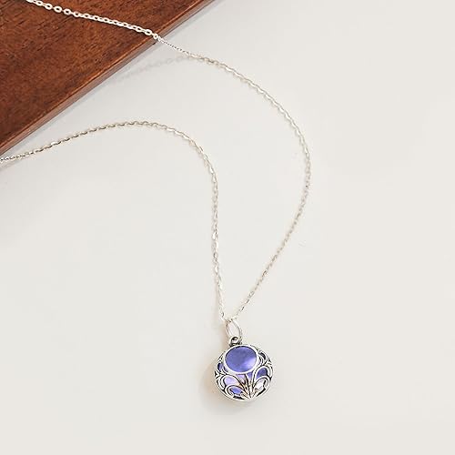 Miniatura 37 de Bottled Up Designs Handmade Vintage Lace Necklace, Recycled Vintage Bottle Glass, Sterling Silver, Eco Friendly, Made in USA, Birthday Gifts