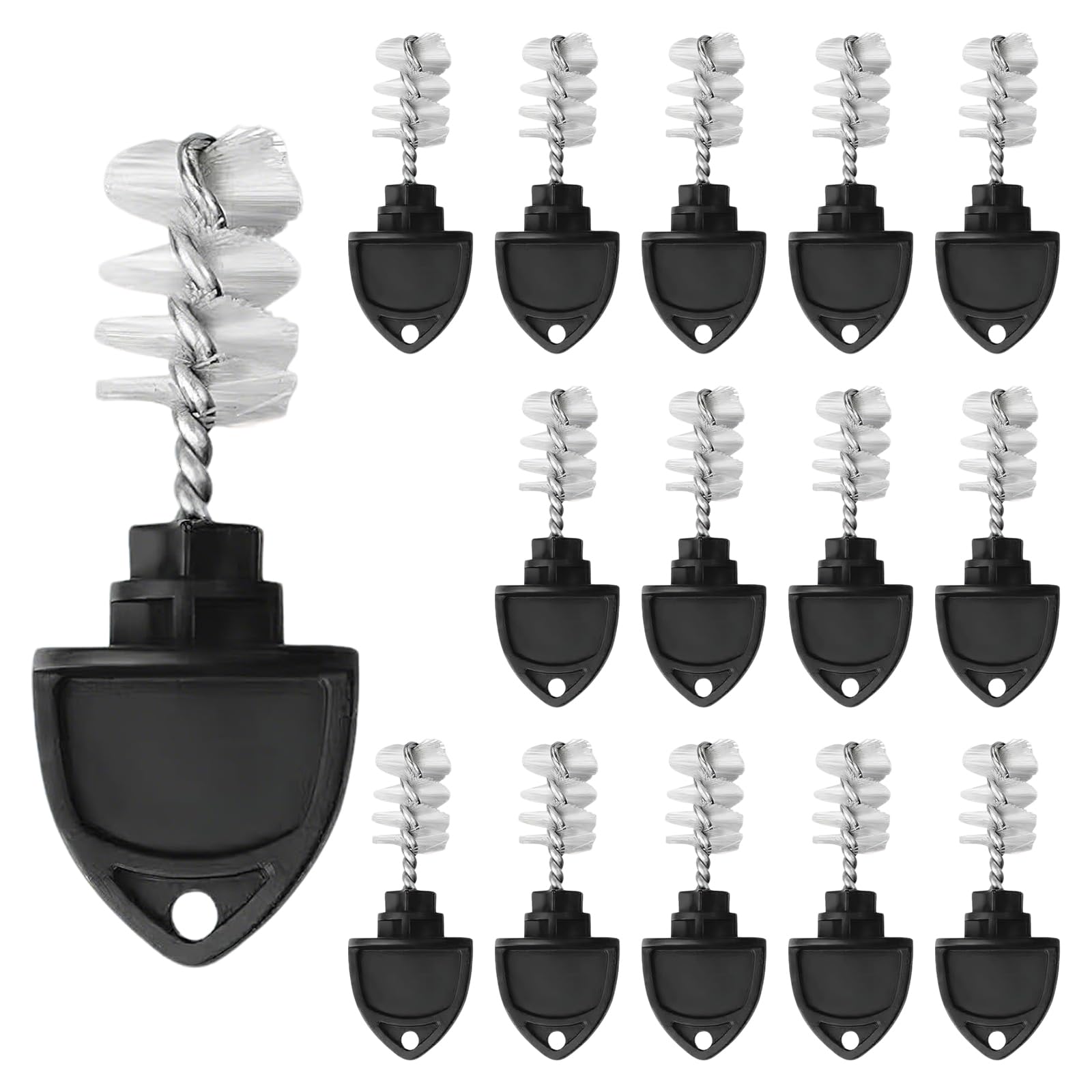 15 Pcs Nylon Beer Tap Brush Plugs Draft Beer Faucet Cleaning Brushes Fit Snugly Into The Stout Brew Accessories for Restaurant Home Party Bar, Dustproof Black