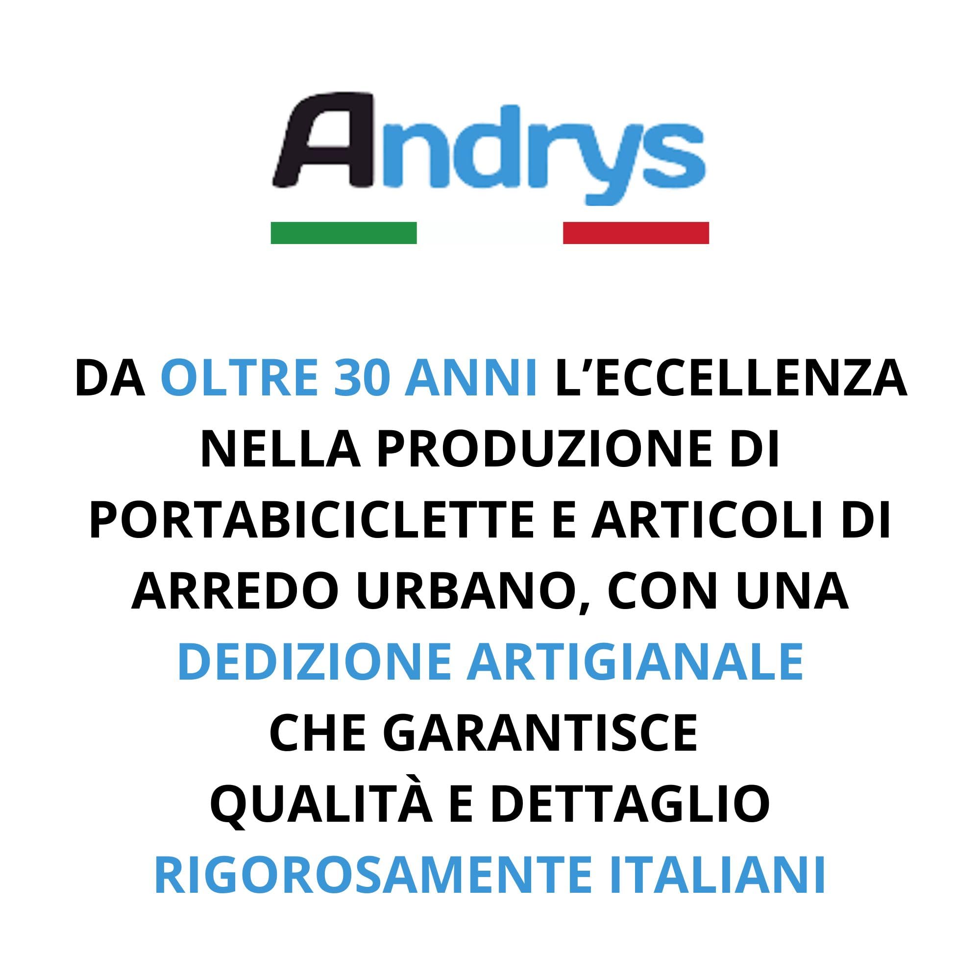 Andrys Supporto Bici da Terra fino a 5 Biciclette - Espositore Porta Bici da Terra - Acciaio Verniciato