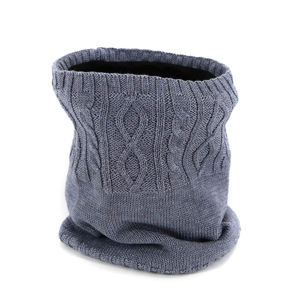 AnJuHoPa Women hat Headband Neck Warmer Set Wool Knitted Beanie Hairband Snood Winter Set in Classic Pattern with Skin Friendly Lining