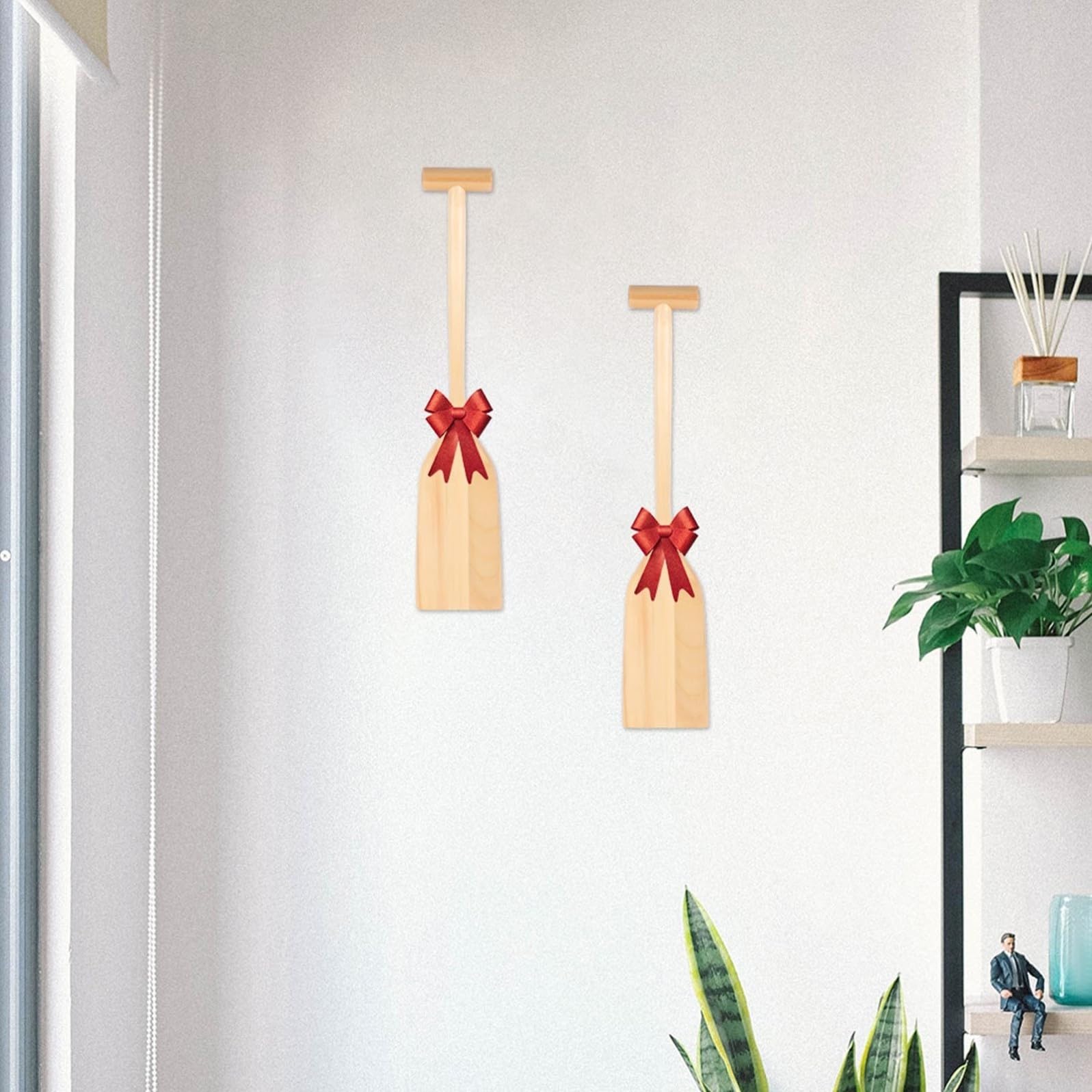 Paleta para Manualidades de Madera Inacabada, 42cm, Color Caqui