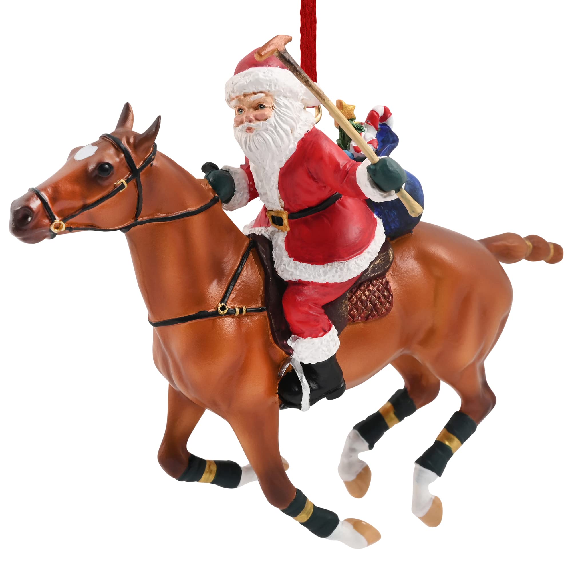 Breyer Horses 2023 Holiday Collection | Polo Playing Santa Ornament | Model #700689