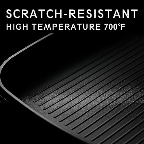 Miniatura 2 de MsMk Sartén cuadrada con tapa, sartén antiadherente de titanio y cerámica de 9.5 pulgadas, mango que se mantiene fresco, compatible con todas las