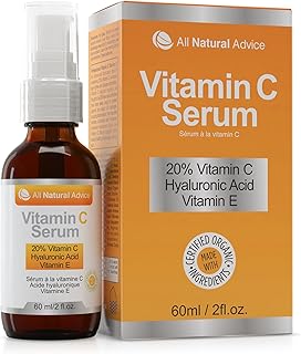 Sponsored Ad - 20% Vitamin C Serum For Face - All Natural Advice, with Hyaluronic Acid & Vitamin E – Facial Serum for Deep...