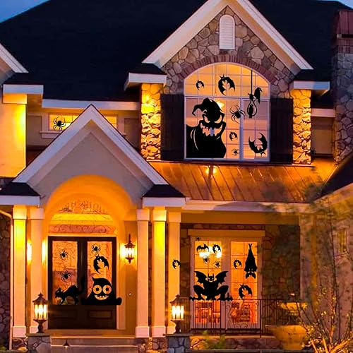 Miniatura 3 de FOIMAS Adhesivo para ventana de Halloween, silueta de monstruo espeluznante gigante, calcomanías para ventana de casa embrujada, decoración del