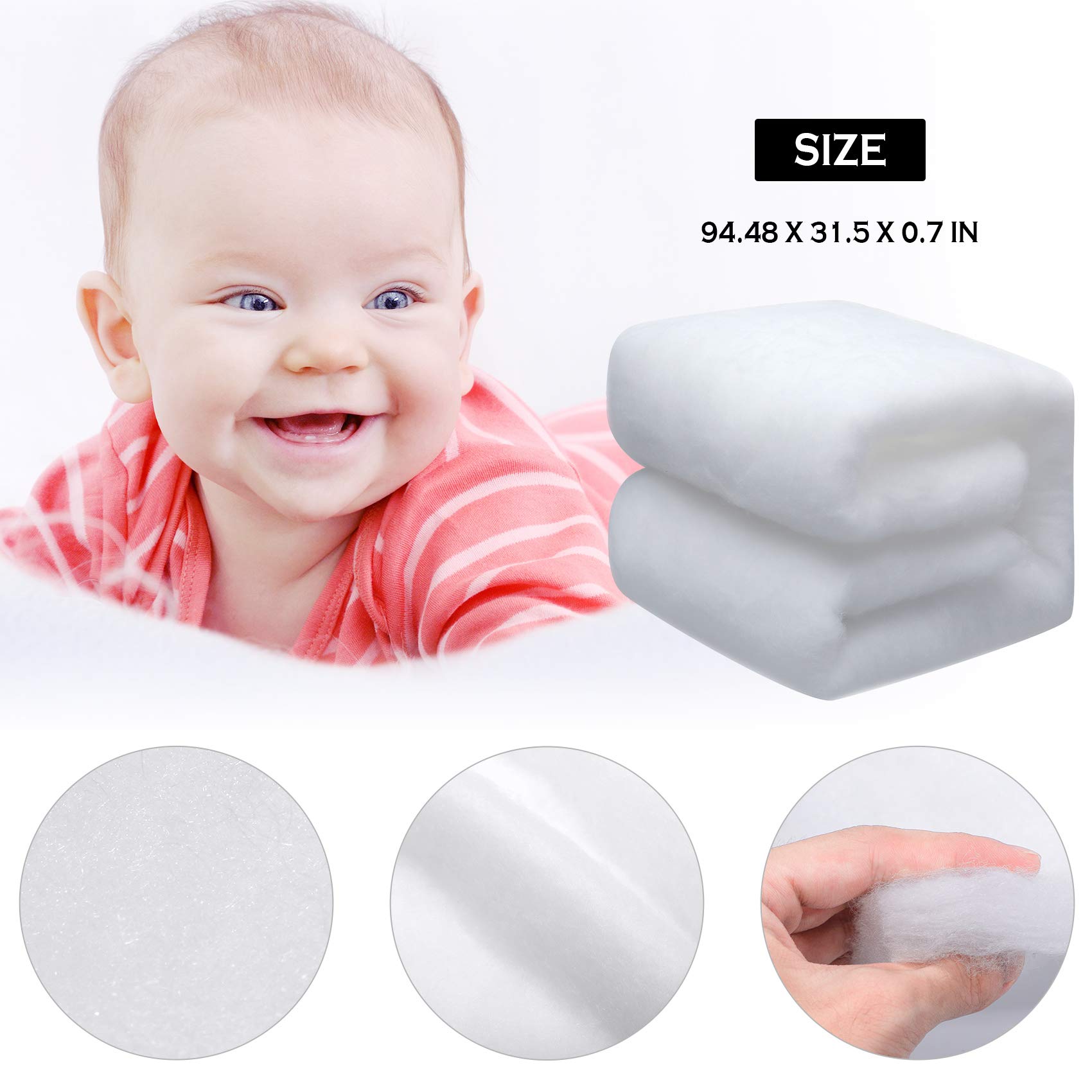 Christmas Snow Blanket Roll 94.48 x 31.5 Inches Fake Indoor Snow Blanket Artificial Cotton Snow Blanket for Christmas Decoration, Village Displays, Under The Christmas Tree