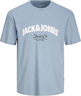 JACK & JONES Men's Bronx Arch Big Crew-Neck Short-Sleeves Crew Neck T-shirt