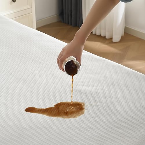 Ergo Bedding Ultimate Feel Protector de colchón de tamaño matrimonial refrigeración de tela de aire 3D sin vinilo ultra suave transpirable sin ruido