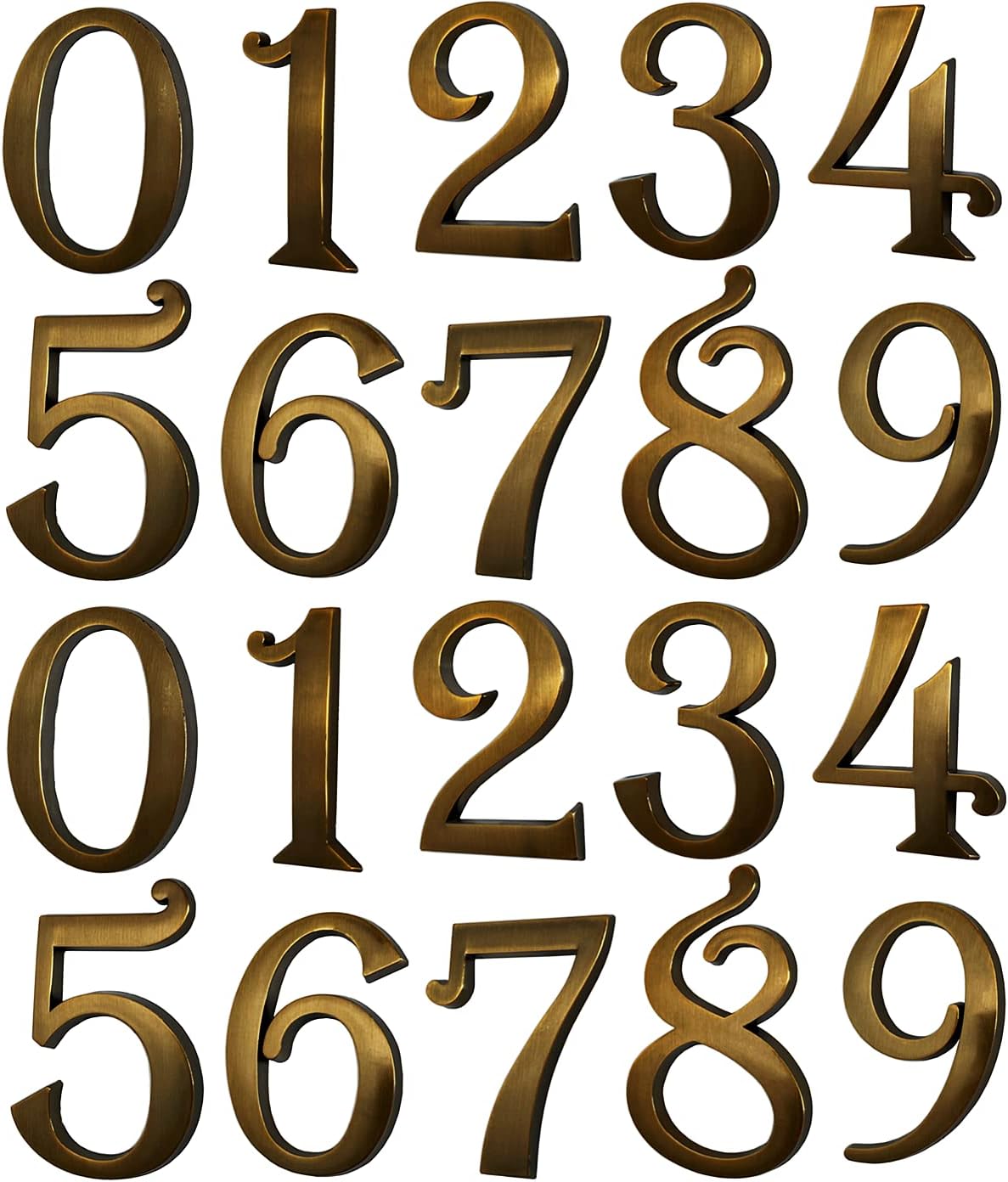 HopeWan Bronze Mailbox Numbers, Self Stick House Door