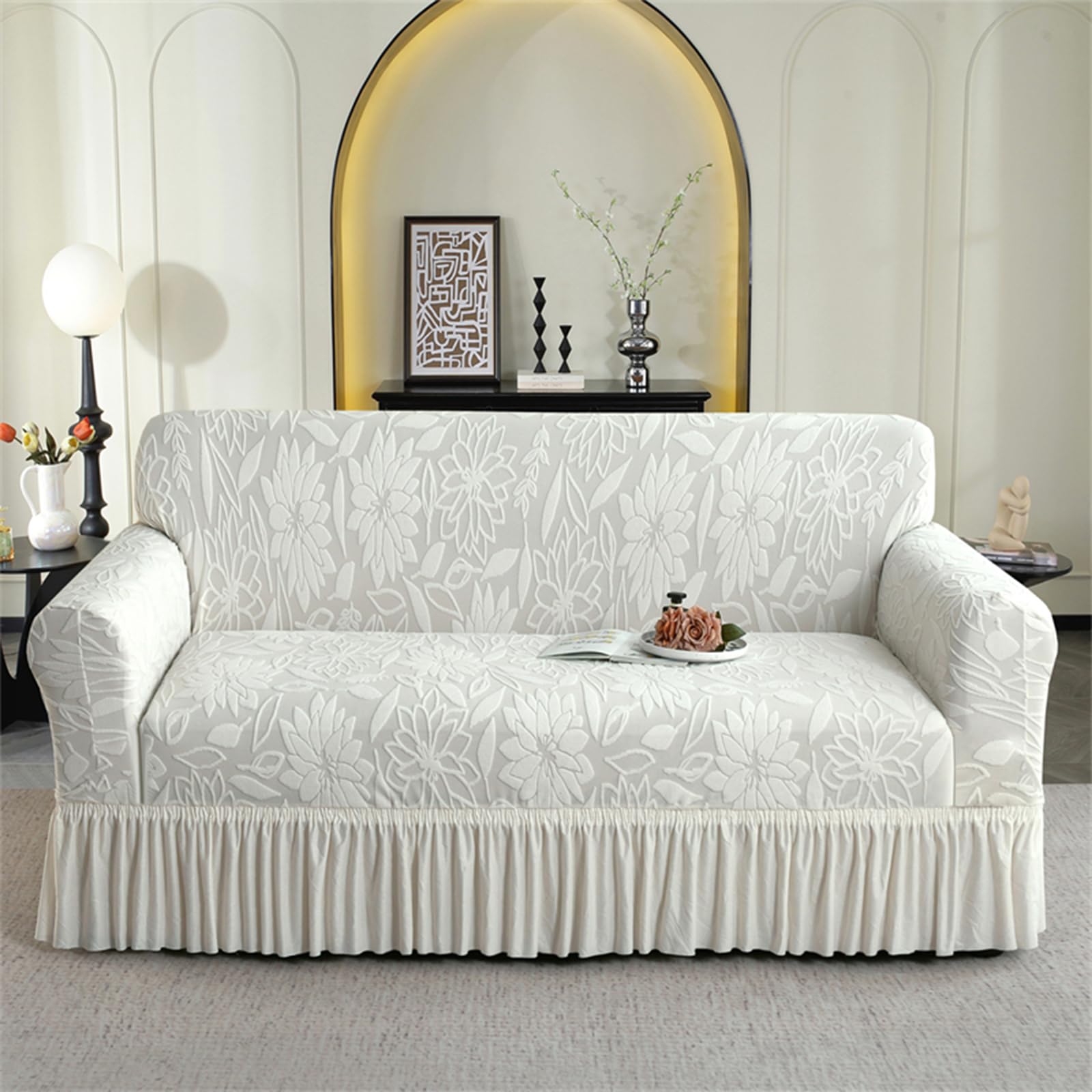 Protection des meubles en jacquard extensible haut de gamme 3 places