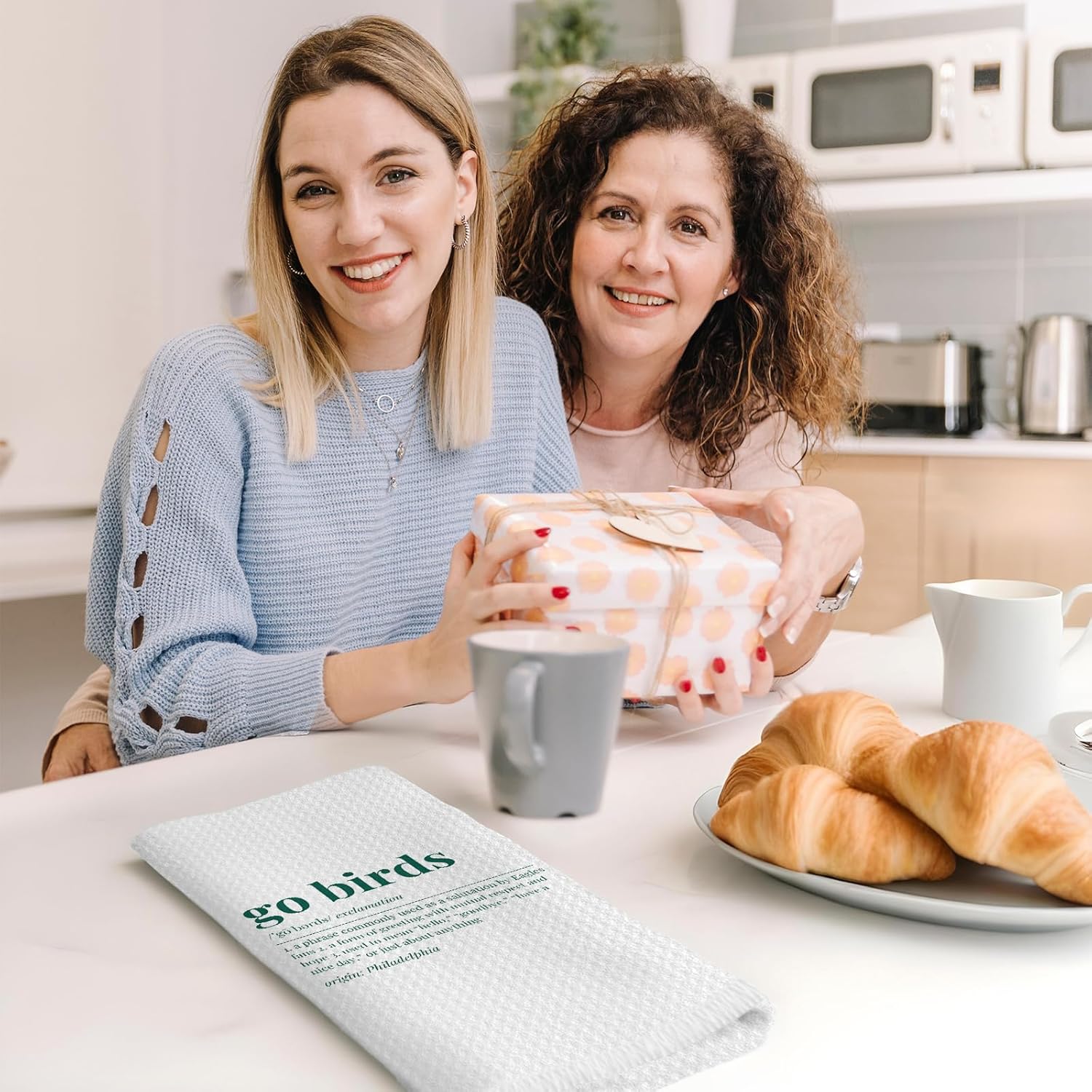 Go Birds Football Kitchen Dish Towels, Gifts for Football Lovers Players Boys Men Women, Sport Lover Gifts Hand Tea Towels for Bathroom Kitchen, 16x24 Inch - Image 6