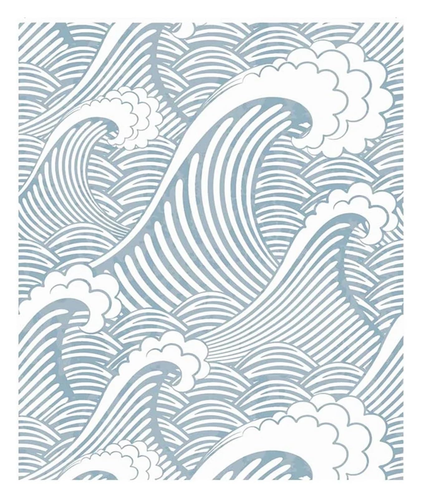ITRHJTGP Wallpaper Peel and Stick Handpainting Seamless Blue White Waves Spray Self-Adhesive Prepasted Waterproof Wallpaper Wall Mural Home Decor