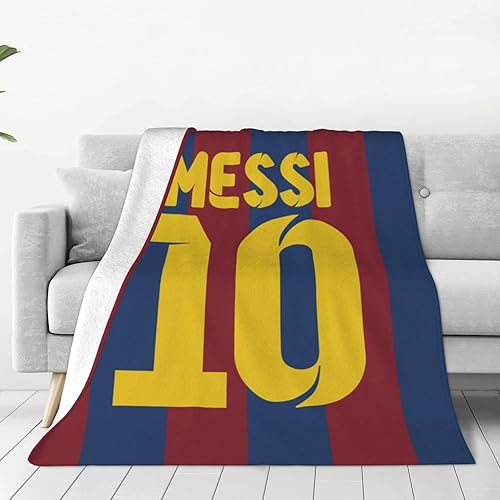 Manta de fútbol con el número 10, manta cálida de franela suave de microforro polar para silla, dormitorio, sala de estar, sofá cama