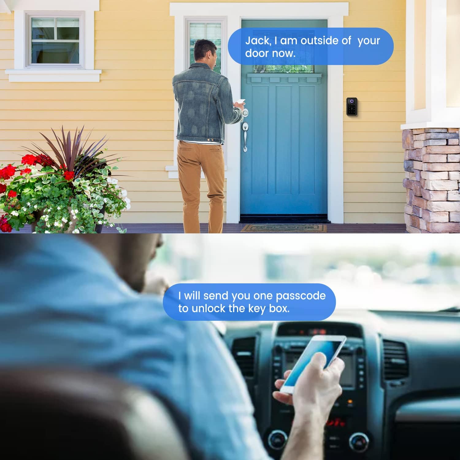 Buy LOQRON Smart Key Lock Box, Bluetooth Fingerprint Lock Box with APP