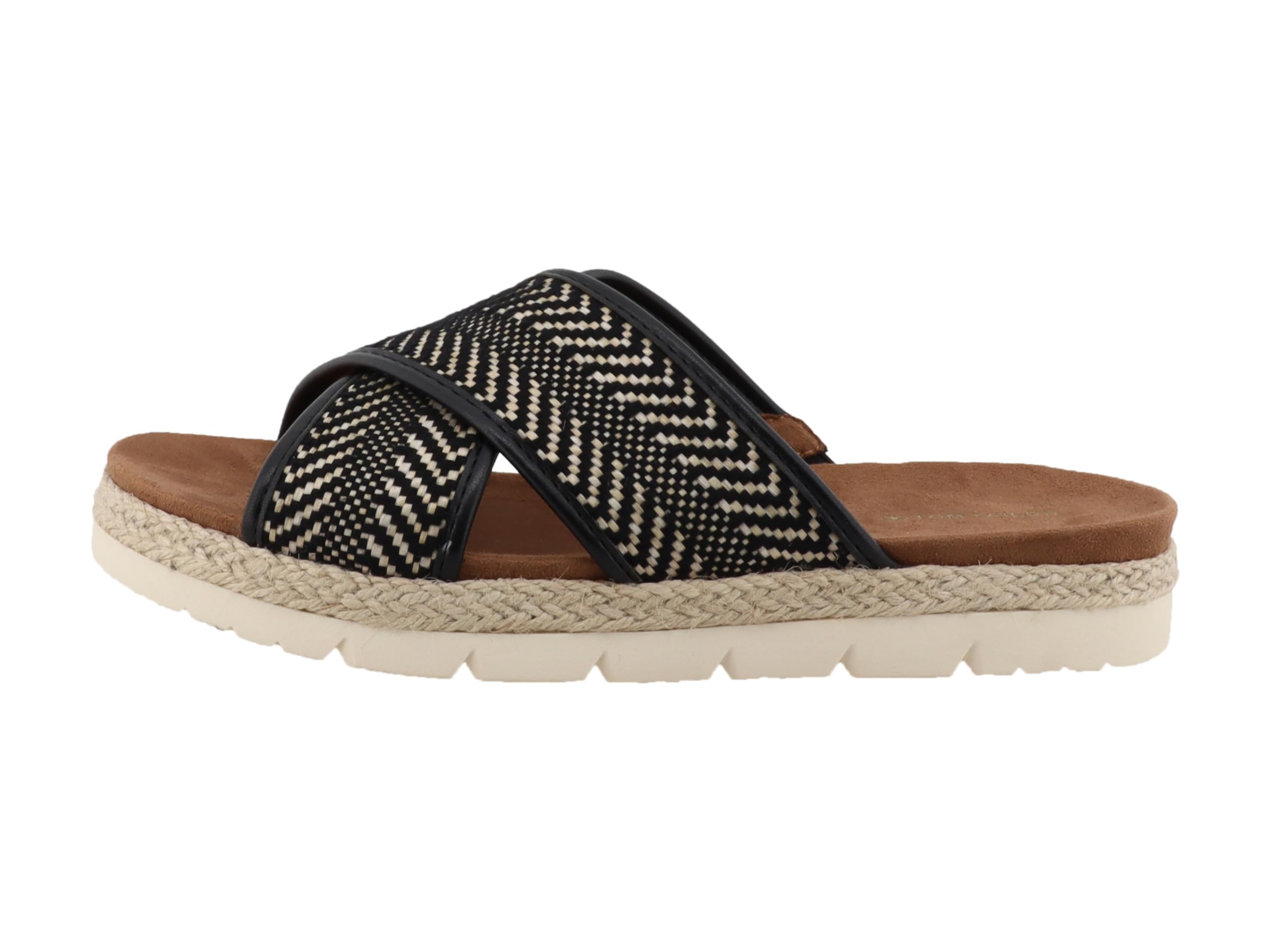 TOM TAILOR Women's 7490030012 Sliding Sandals, Black/Beige, 37 EU, Black/Beige, 5 UK