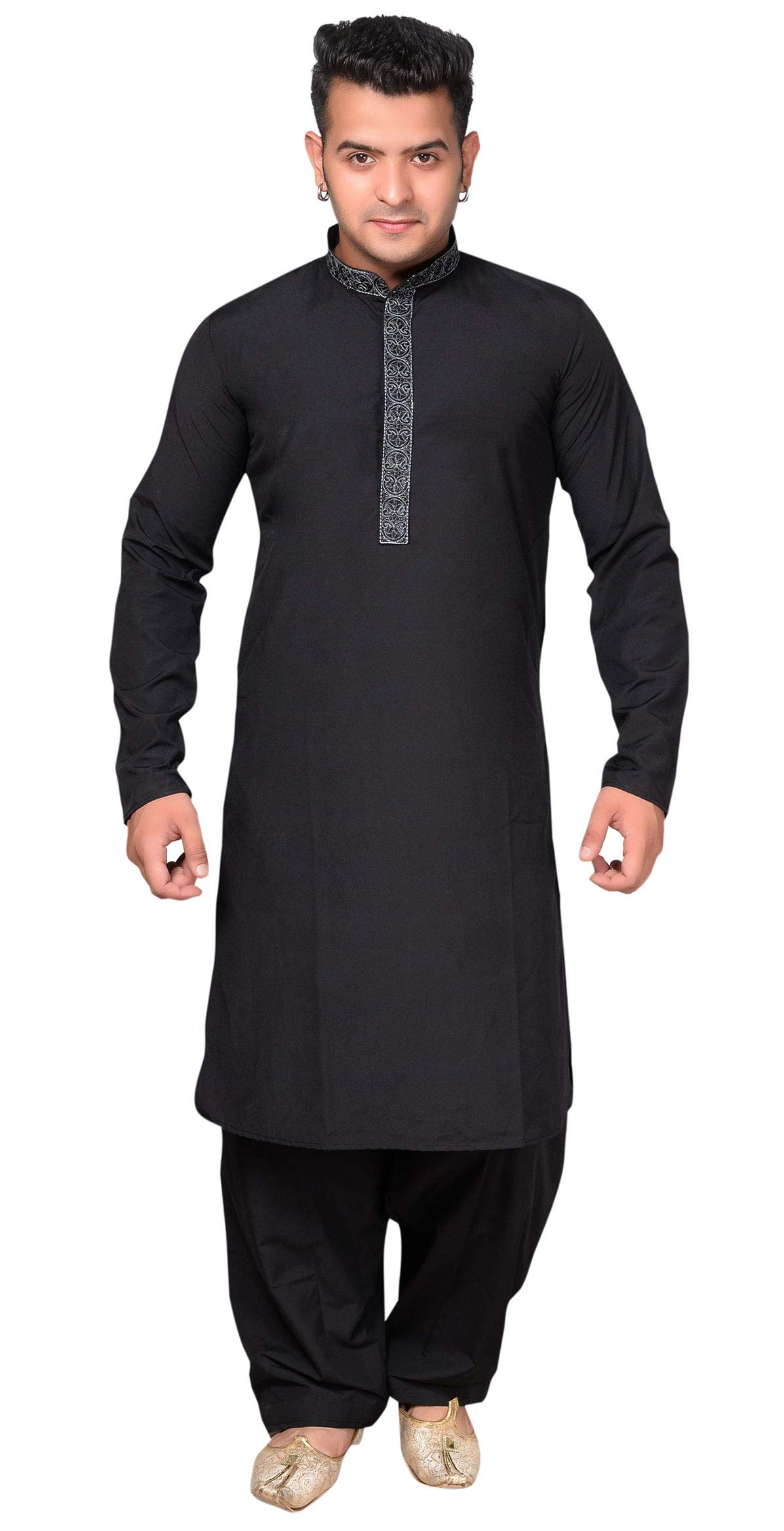 Men Casual Simple Polycotton Kurta Pyjama Shalwar Kameez 1856