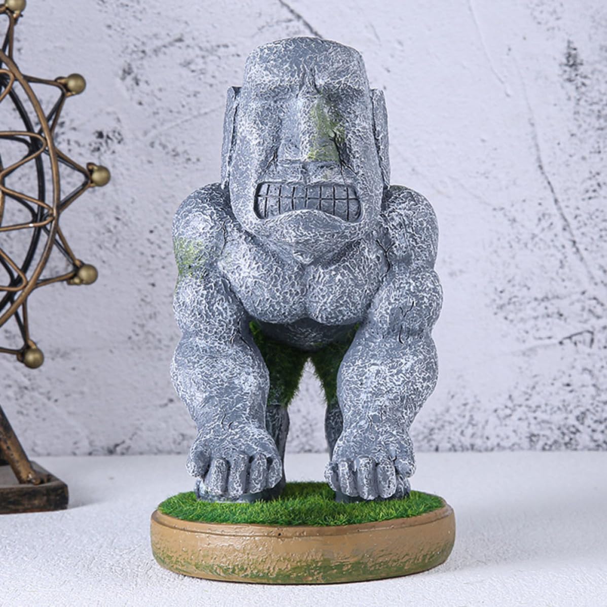 MAGICLULU Einzigartiger Moai Steinfigur Controller Halter aus Kunstharz Stabil und Verblassend als Gaming Zubehör für Desktop und Zuhause