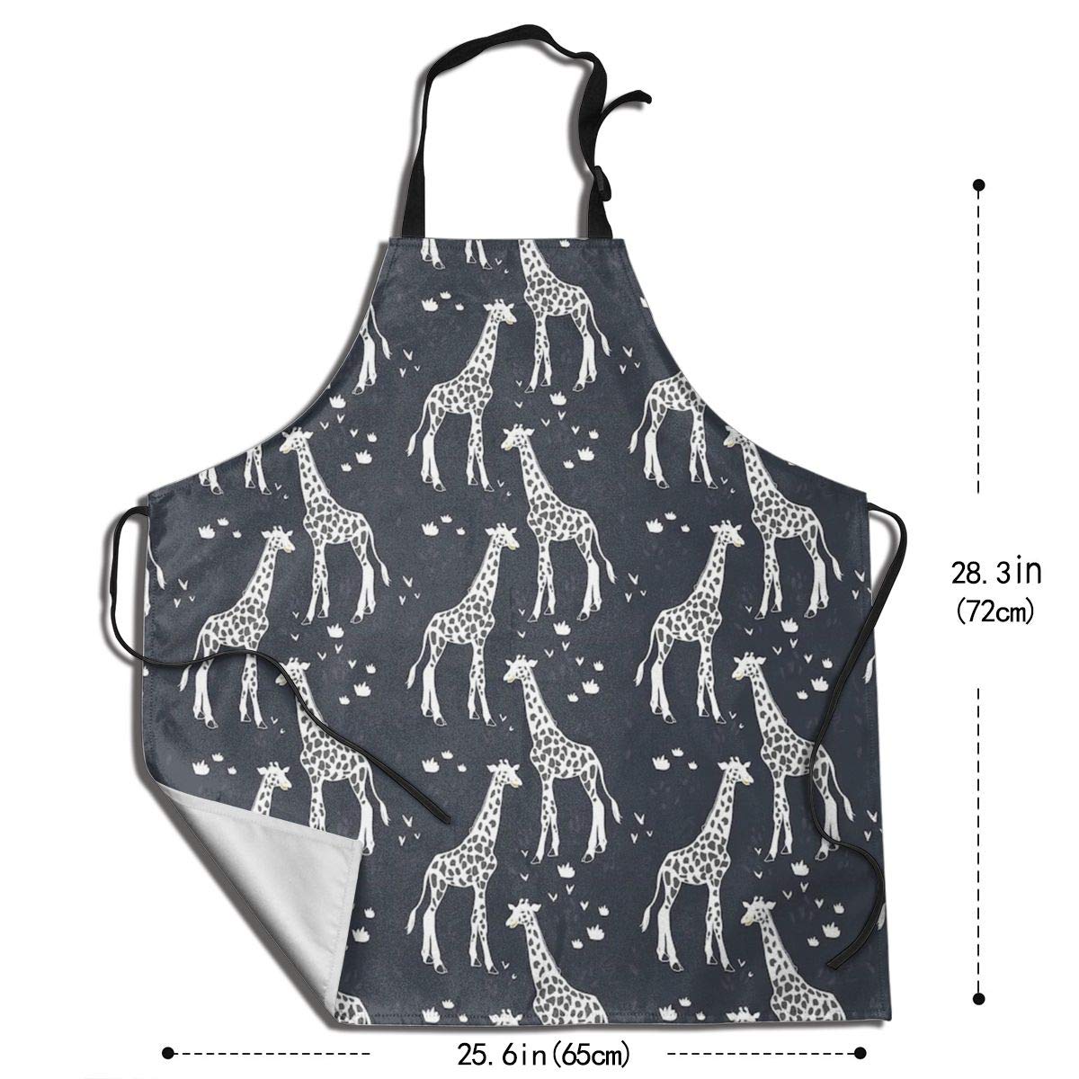 Amazon｜エプロン 防水 キリン キリン柄 (1) 前掛け 防油 防汚 食事