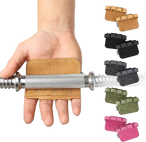 Guantes de cuero para levantamiento de pesas, guantes de levantamiento de pesas para hombres y mujeres, guantes de gimnasio para levantamiento de