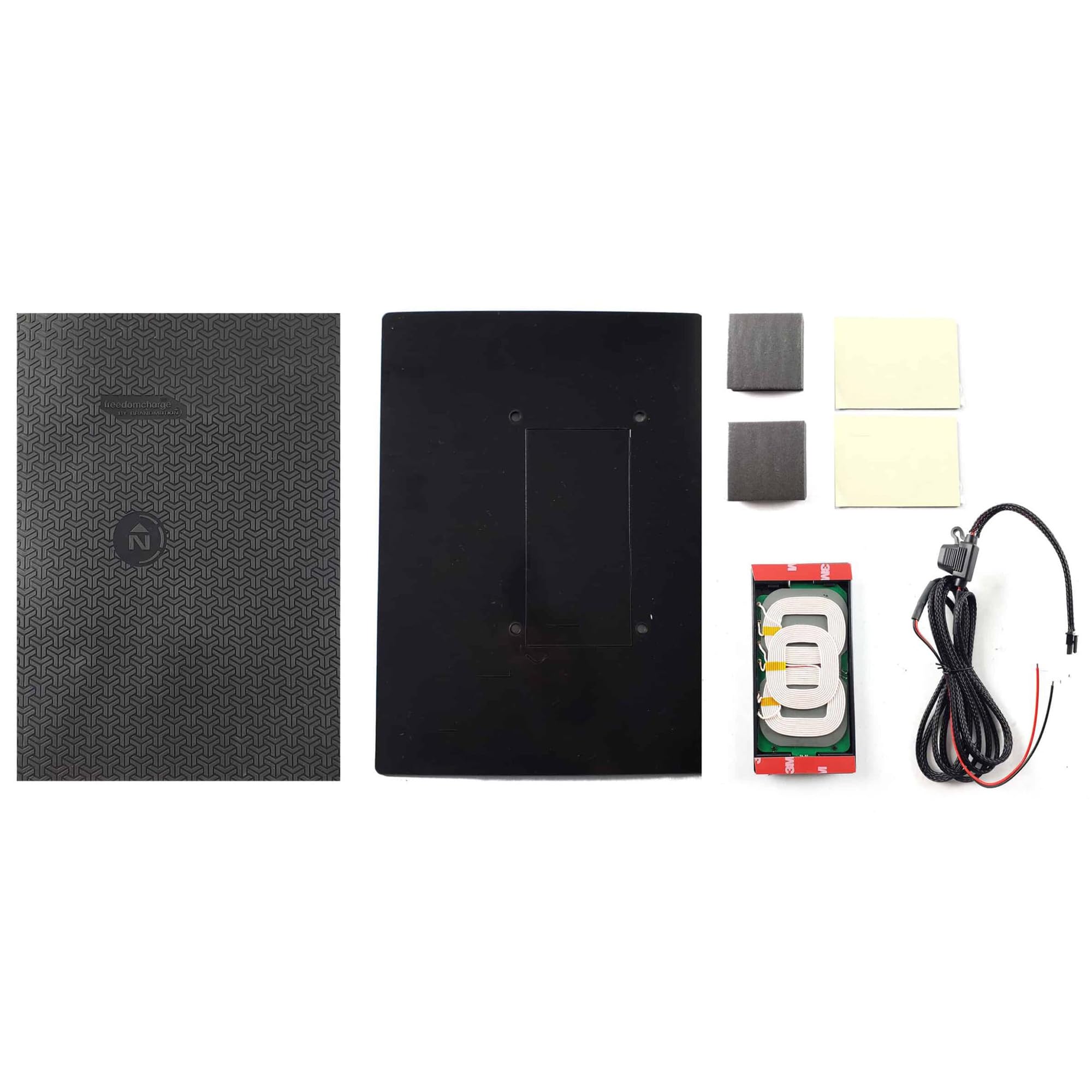 Brandmotion FDMC-1310 FreedomCharge MAX Universal QI Certified Wireless Charging Kit | Audible Alert | Includes Easy Cut-to-Fit Mat | 3X Charging Area | Seamless Integration