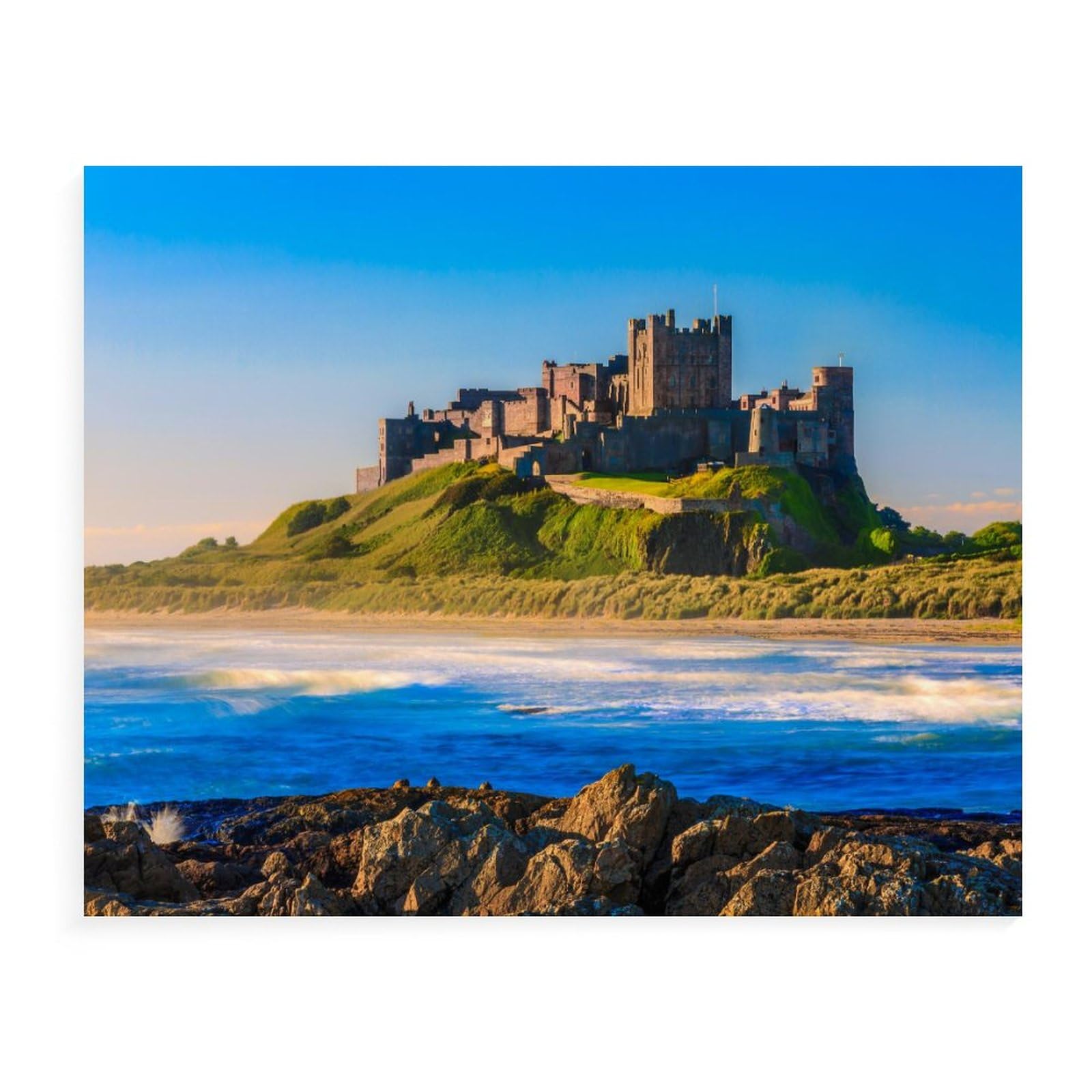 Bamburgh Castle, North East Coast of England,Jigsaw Puzzles For Adults 1000 Piece DIY Cardboard Puzzles Difficult Puzzles Kids S Educational Toy Gift Classic Puzzle Games(38x26cm）-15