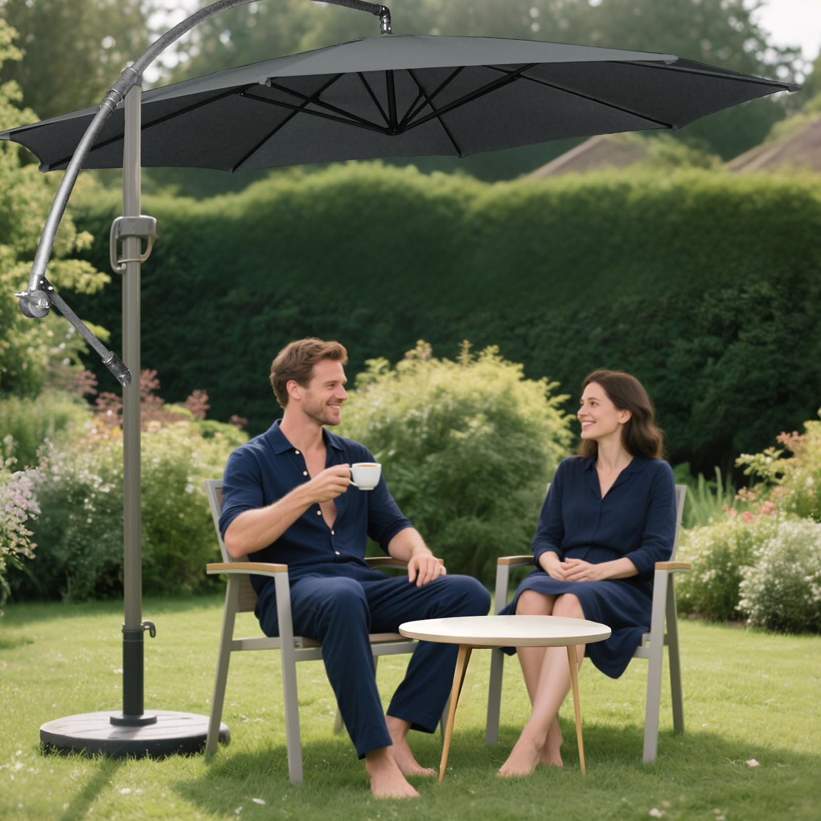 Sonnenschirm Ersatzbezug 2m 6 Streben Terrassenschirm Bespannung Stoffbezug, Gartenschirm Ersatz-Überdachung, Sonnenschirm Bezug Für Hof, Garten, Strand, Pool