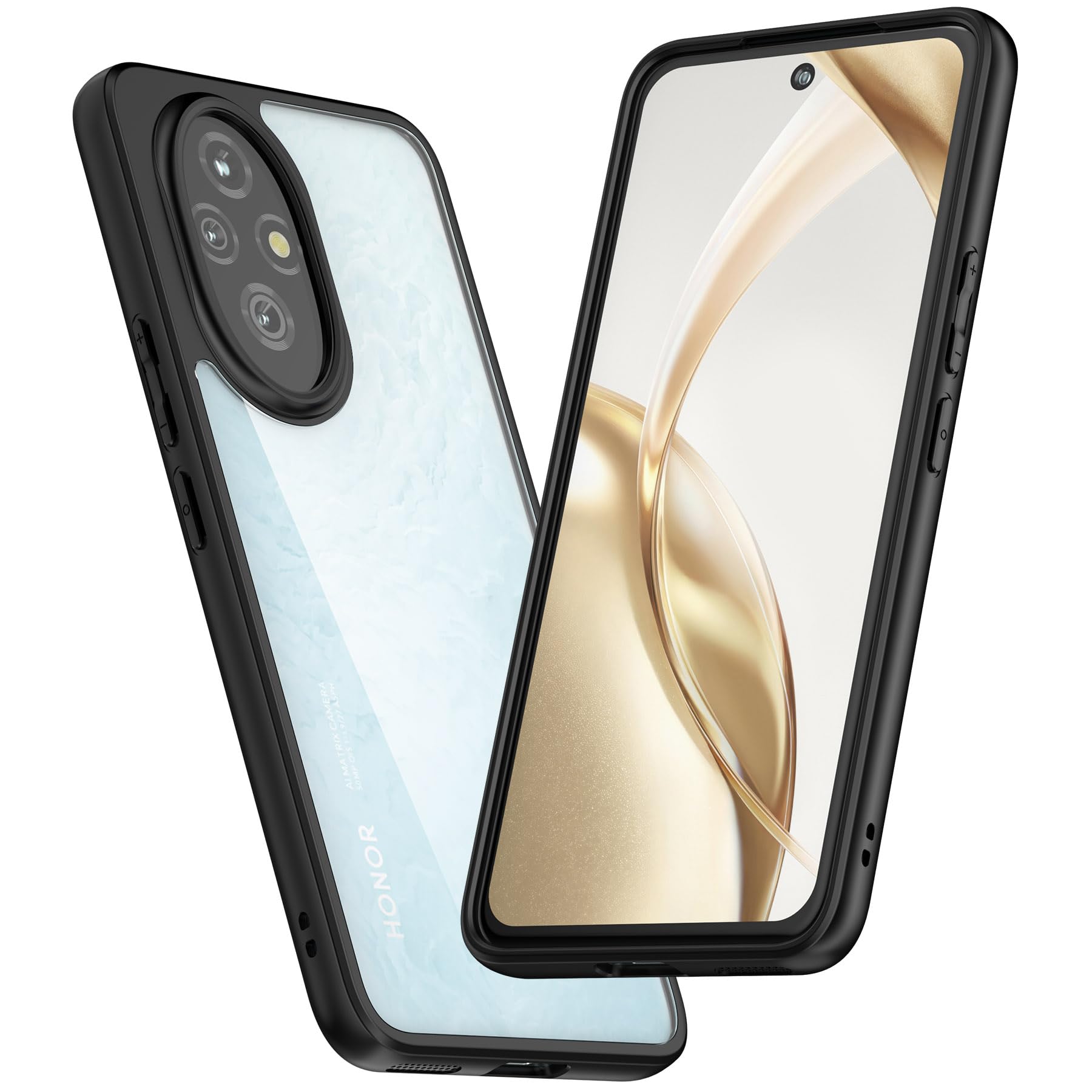 Anoowkoa Custodia Cover per Honor 200 Pro 5G CASE Ultra Sottile Morbido TPU e PC Trasparente Silicone Antiurto Protettiva Custodia con Assorbimento degli Urti e Anti-Graffio