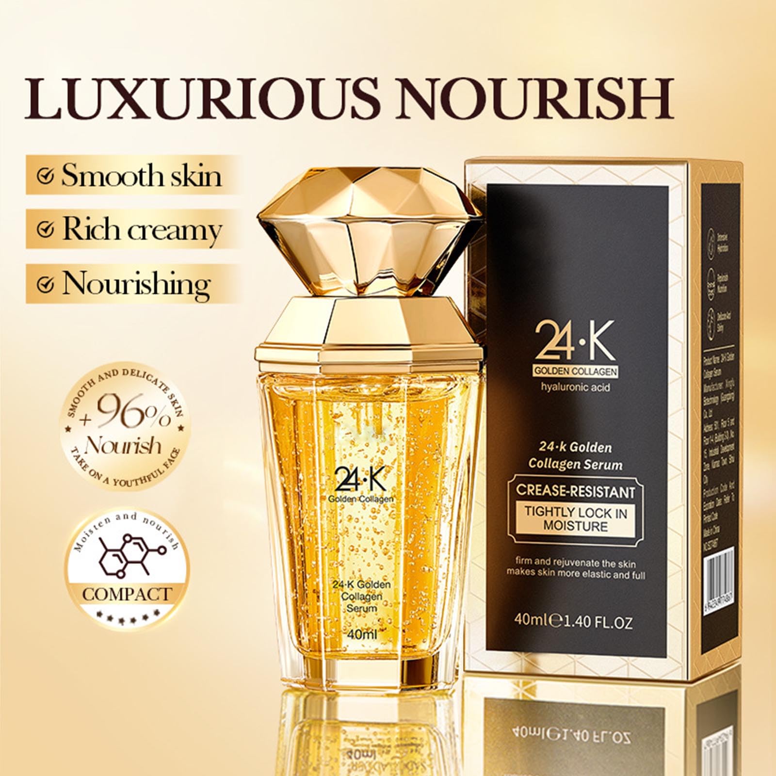 24k Gold Serum for Face 24k Gold Collagen Face Serum - Image 2