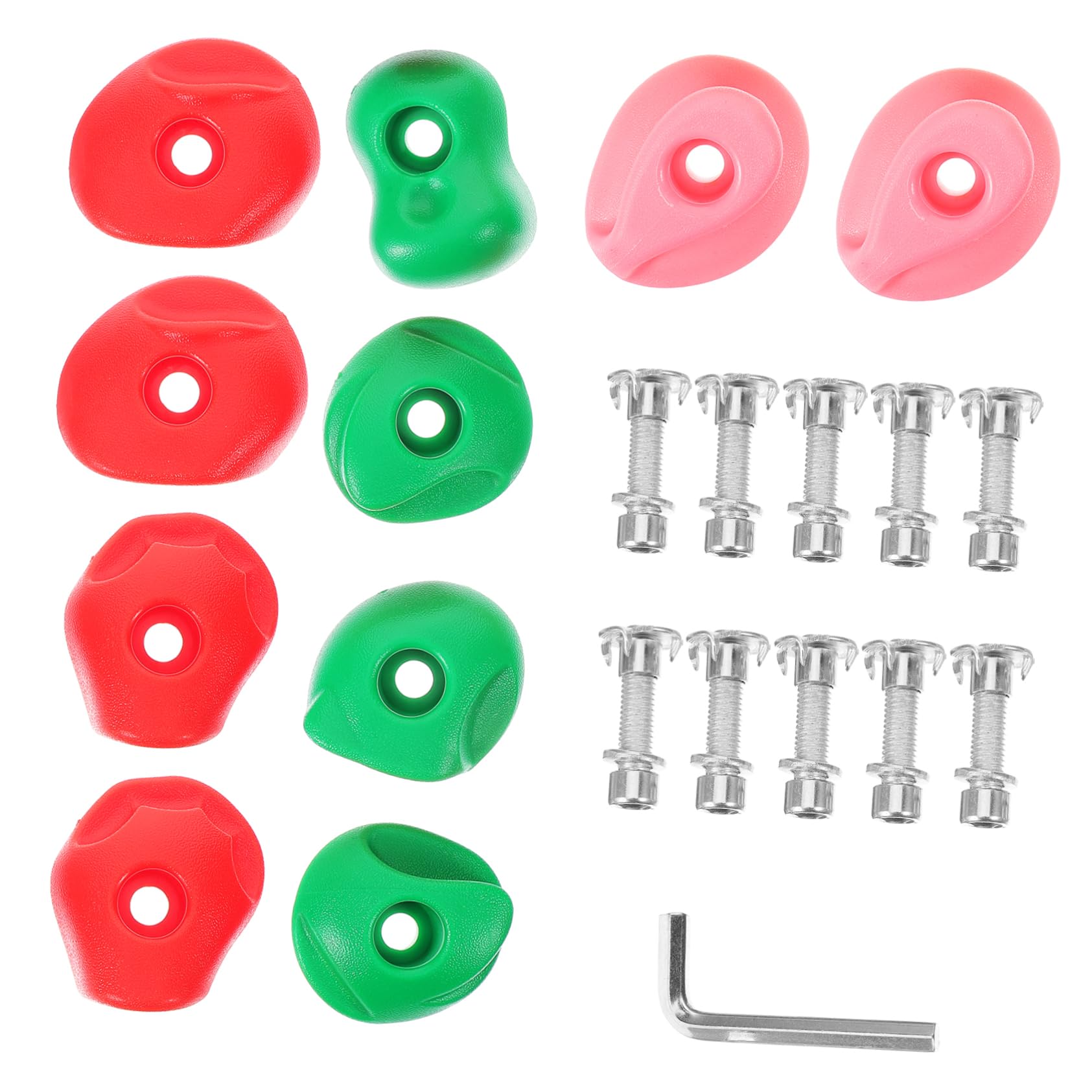 balacoo 10pcs Rock Climbing Holds Set for Boys and Girls Climbing Toys Plastic Climbing Wall Accessories Strength Balance Training