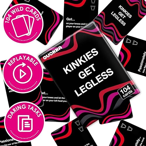 Miniatura 3 de QUOKKA Juegos de cartas para adultos Let's Get Legless Juegos para adultos extra atrevidos para la noche de juegos de fiesta con 104 tareas