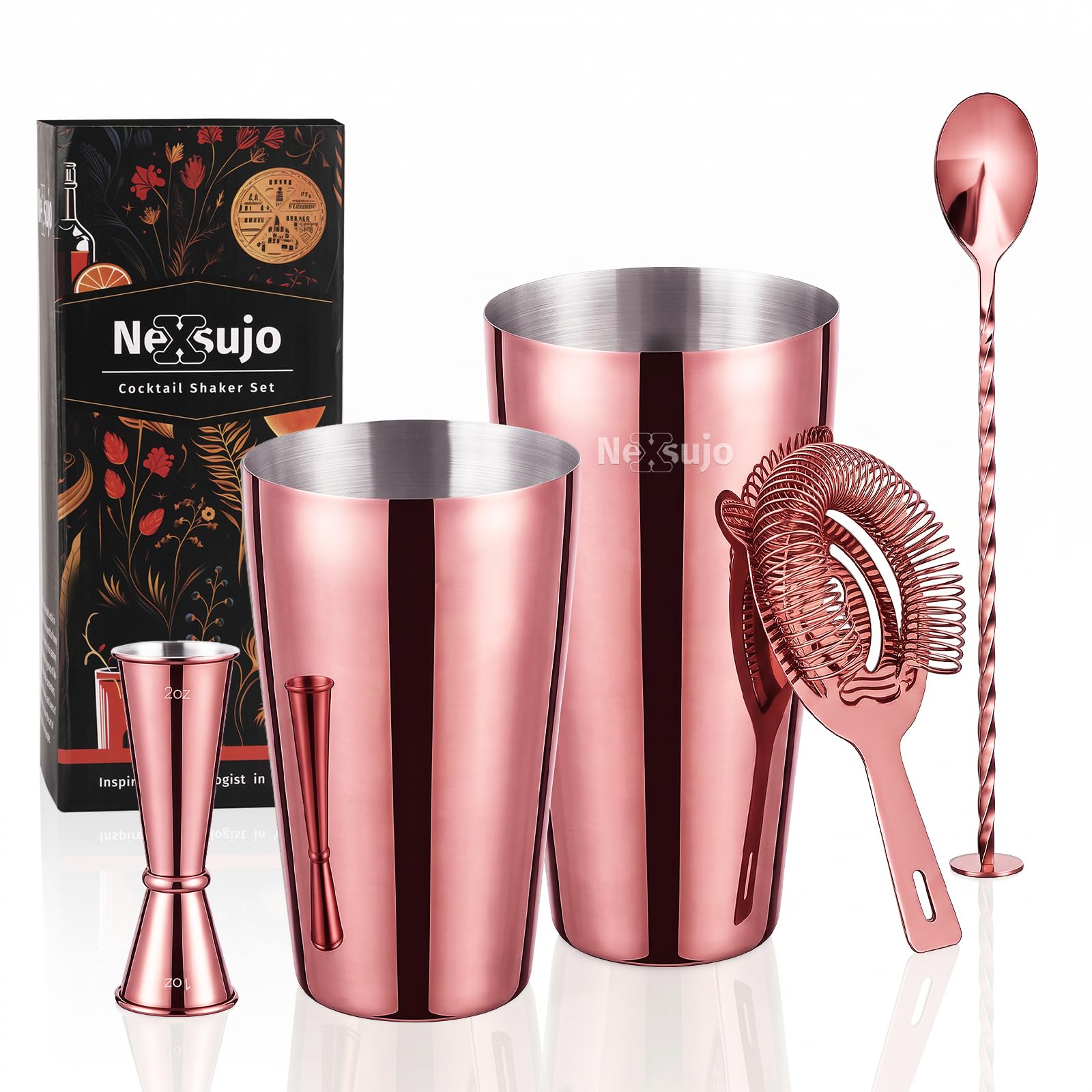 Boston Cocktail Shaker Set, 4-Piece Bar Tools Set, Ideal for Bar — Amazon image 11