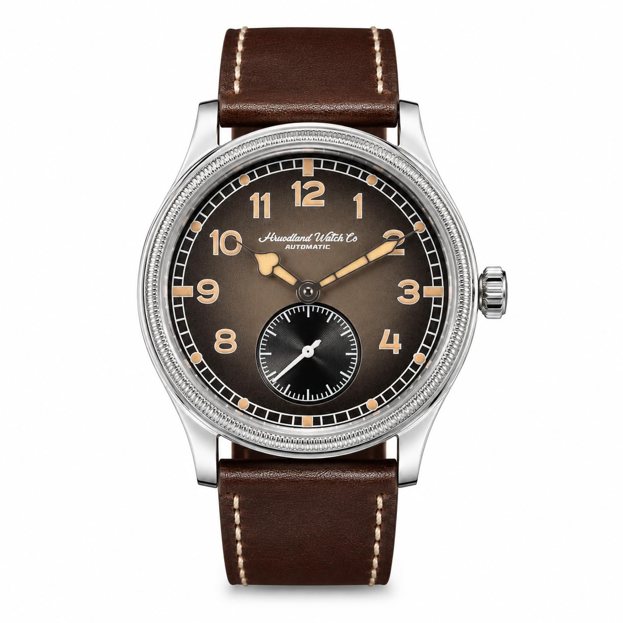 Orologio automatico da uomo con design retrò da aviatore, vetro minerale K1, luci notturne verde C3 e cinturino in pelle, ideale per lavoro, casual e come regalo
