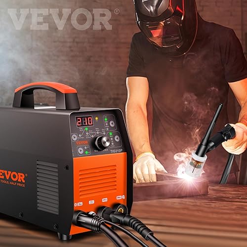 Miniatura 8 de VEVOR Soldador TIG de 210 amperios, soldador 3 en 1 TIG, 110220 V HF de doble voltaje TIGStickClean máquina de soldadura con pulso, inversor IGBT y