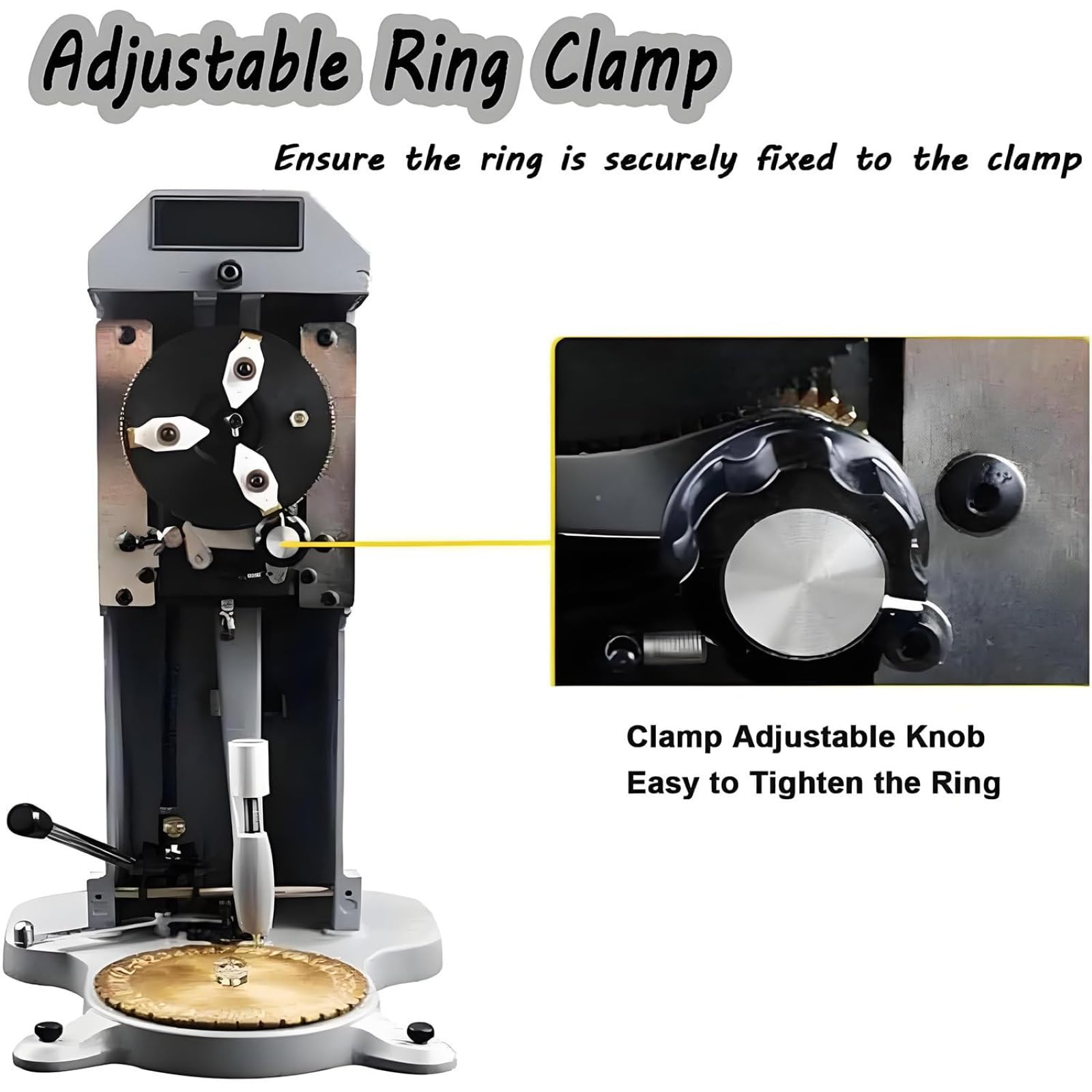 Machine de gravure pour bague intérieure, cadran double face, 2 polices, bloc de lettres de 1,5 mm à 2,0 mm, parfait pour bijoux et bagues personnalisés
