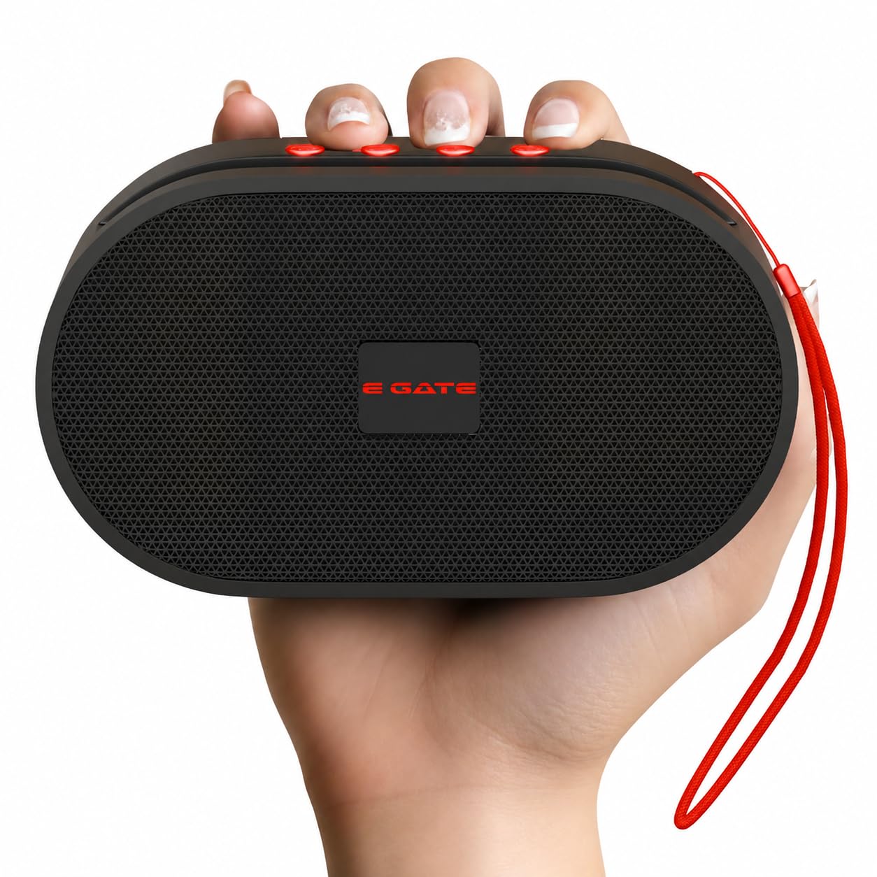 E GATE Atom S21 Bluetooth Wireless Speaker with Phone Stand | 5W | 52mm Driver, Bluetooth 5.2 | TWS Pairing, FM Radio, USB & mSD Card Support | Up to 10 Hours Playtime Portable Speaker (Black)-image-36