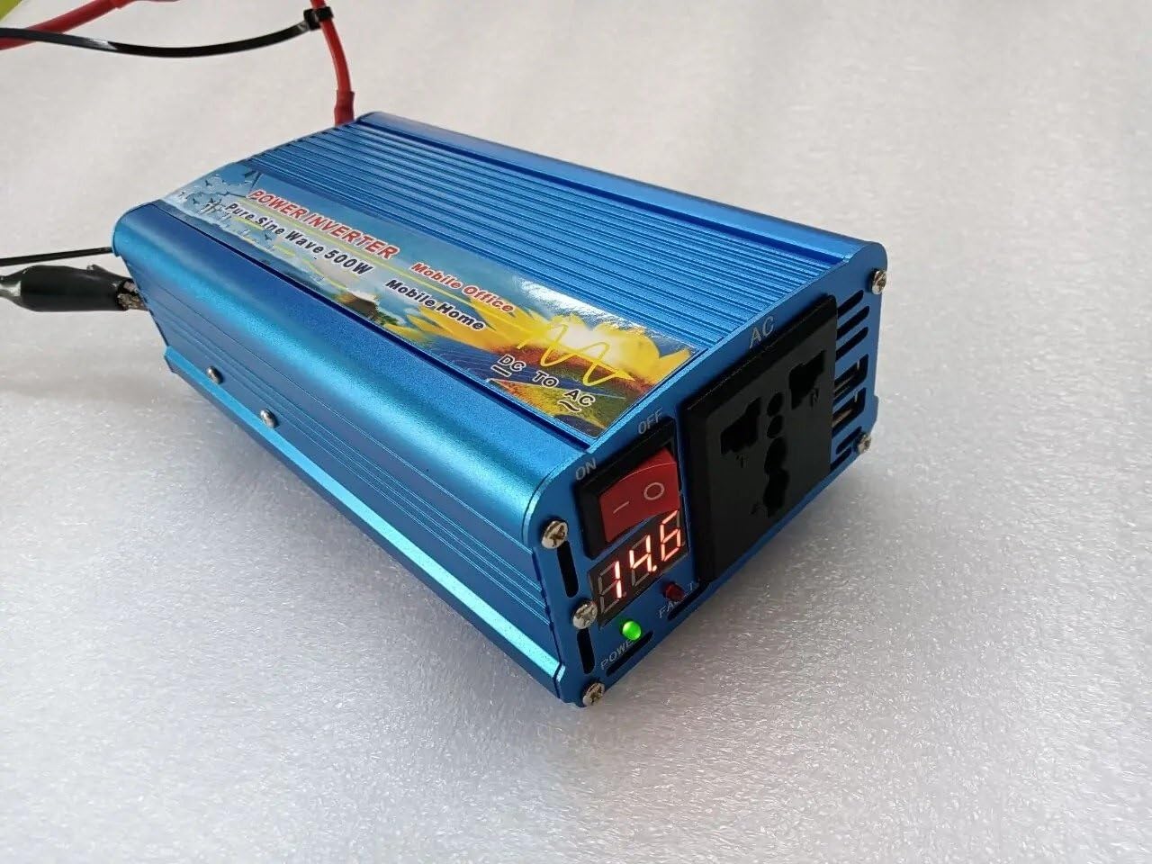 Inversor De Onda Sinusoidal Pura 500 W CC 36 V Rango De 29V A 42V CA 220V 230V 240V 50Hz Pantalla Digital Potencia Máxima De 1000 W Inversor Onda Pura Convertidor(24V,220-240V,50HZ)