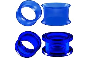 Upgraded 2 Pairs Silicone Double Flared Saddle Piercing Jewelry Stretcher Ear Plugs...