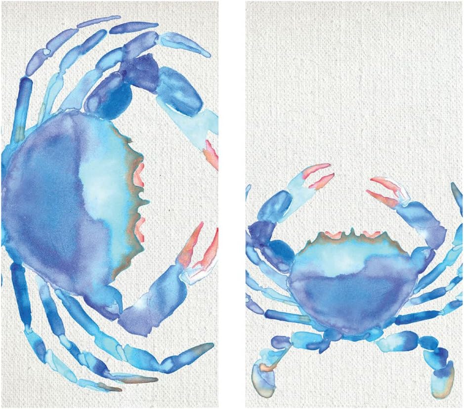 HomArtFireplace Matches, Large, Watercolor Crab Design