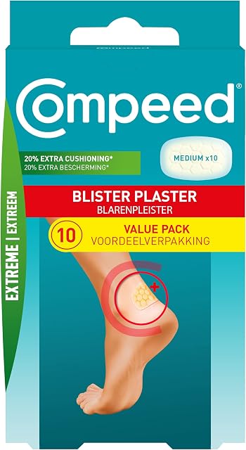 Compeed Extreme 10 Value Pack Hydrocolloid Plasters, Foot Treatment, Heal Fast, Packaging May Vary, One Size