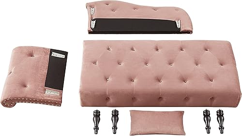 Miniatura 9 de HomSof Silla moderna de interior con tumbona sin brazos con patas de madera maciza Rosa,Naranja,https://www.amazon.com/dp/undefined